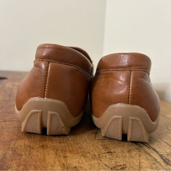 Kenneth Cole Reaction Brown Faux Leather Loafers Men's 5 Great Used Condition - Picture 5 of 10